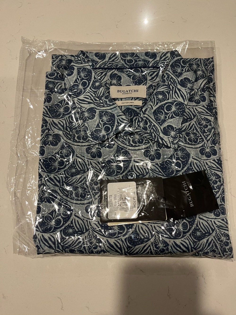 BUGATCHI Men’s Dress Shirt Short Sleeve XXL NWT Original Packaging MSRP $225